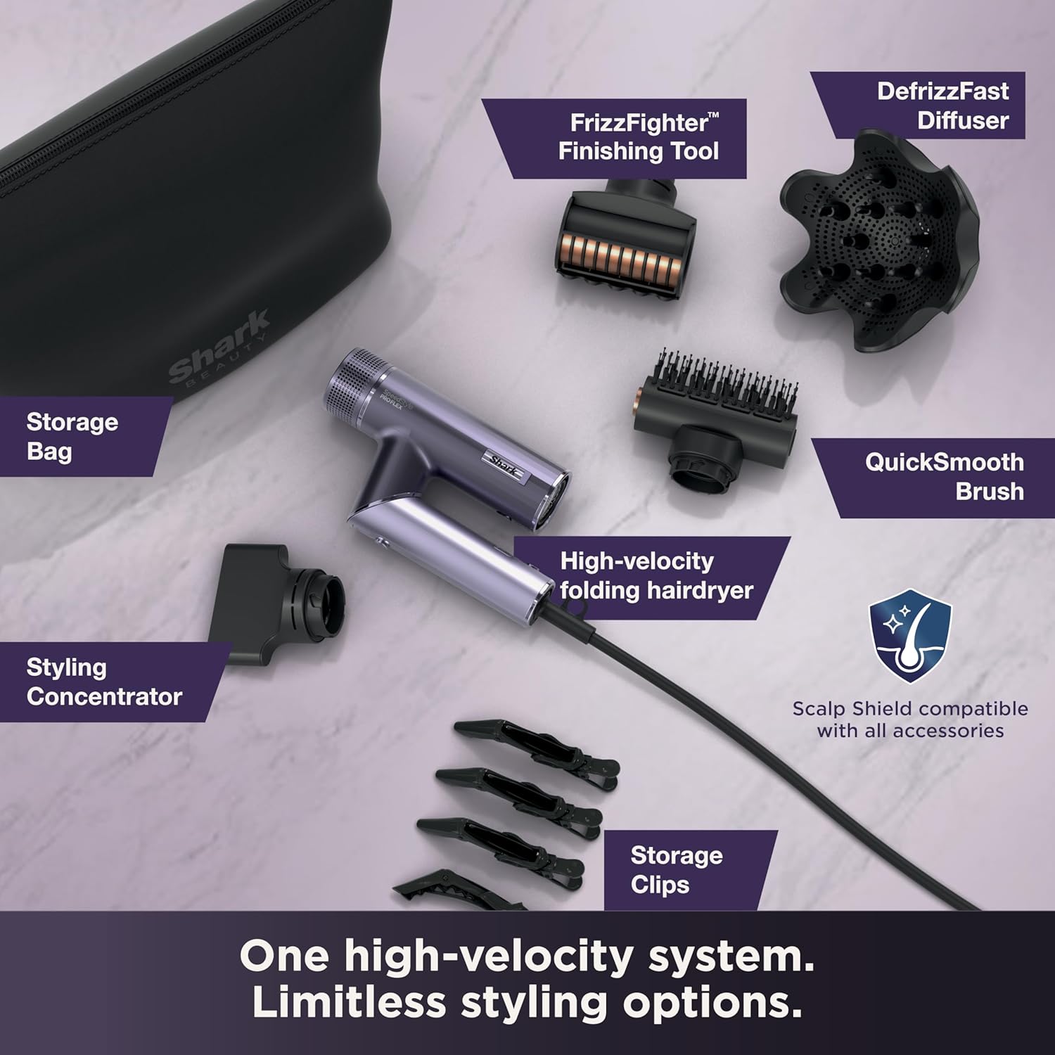 Hair drying close up